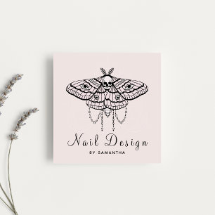 爪、 ネイルデザインアクリルマニキュアペディキュアバタフライ スクエア名刺