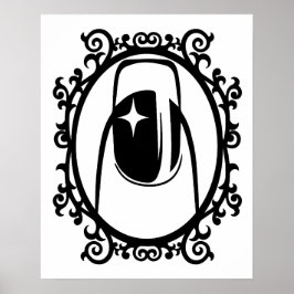 爪、 ネイルデザインアンアート型枠 ポスター