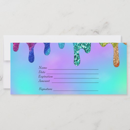 爪、 ネイルデザインスタジオギフト証明書 (裏面)