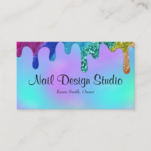 爪、 ネイルデザイン名刺 名刺 (正面)