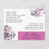 爪、 ネイルバーとネイリストプロモ ポストカード (裏面)