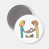 爪、 ネイルバーサロン技術者 マグネット (正面/裏面)