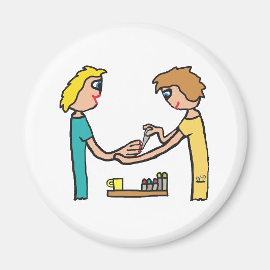 爪、 ネイルバーサロン技術者 マグネット (正面)