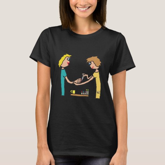 爪、 ネイルバーサロン技術者 Tシャツ (正面)