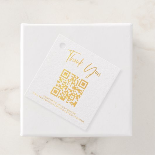 *~*爪、 ネイルヒールBarcode QRコードありがとうギフトラベル フェイバータグ (箱)