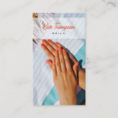 爪、 ネイルビーサロンメイクアップアーティストフォトQRコード 名刺 (正面)