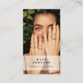 爪、 ネイルビーサロンメイクアップアーティストフォトQRコード 名刺 (正面)