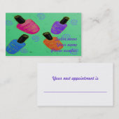 爪、 ネイルファンキーポーランド 予約カード (正面/裏面)