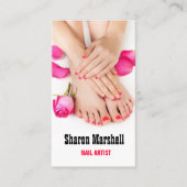 爪、 ネイルフランスのマニキュリスト美しいサロンスパ 名刺 (正面)