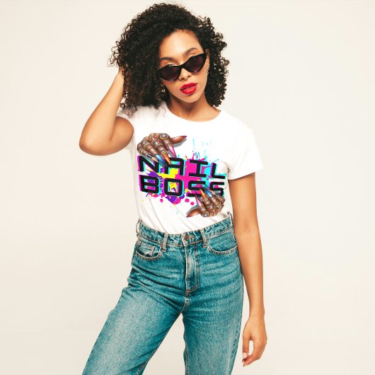 「爪、 ネイルボス」はっきりした美しい技術 Tシャツ