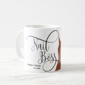 爪、 ネイルボス、ネイリスト、バラ金ゴールド広場 コーヒーマグカップ (正面左)