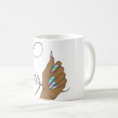 爪、 ネイルボス、ネイリスト、ホログラフィック爪、 ネイル コーヒーマグカップ (正面右)