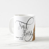 爪、 ネイルボス、ネイリスト、ホログラフィック爪、 ネイル コーヒーマグカップ (正面左)