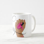 爪、 ネイルボス,ネイリスト，長い爪、 ネイル，マニキュア コーヒーマグカップ (正面右)