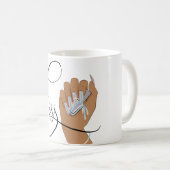 爪、 ネイルボス,ネイリスト，長い爪、 ネイル，マニキュア コーヒーマグカップ (正面右)