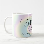 爪、 ネイルボス、ネイリスト、長い爪、 ネイル、自筆証書 コーヒーマグカップ (左)