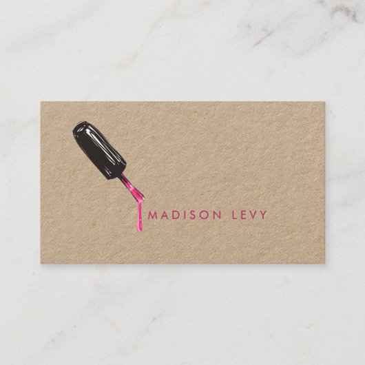 爪、 ネイルポーランドウォメンズボーティシャンサロンアポイントメント 予約カード (正面)