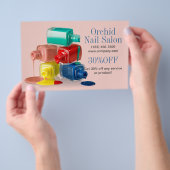 爪、 ネイルポーランドエステティシャンネイルサロン価格表 チラシ (ハンドル)