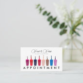 爪、 ネイルポーランドカラーセットネイルサロンアポイントメントカード 予約カード (スタンド正面)