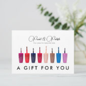 爪、 ネイルポーランドカラーセットネイルサロンギフト証明書 (スタンド正面)