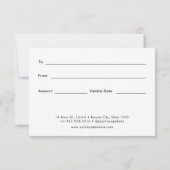 爪、 ネイルポーランドカラーセットネイルサロンギフト証明書 (裏面)