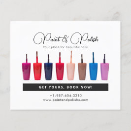 爪、 ネイルポーランドカラーセットネイルサロンフライヤー チラシ