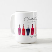 爪、 ネイルポーランドカラーセットネイルサロン コーヒーマグカップ (正面左)