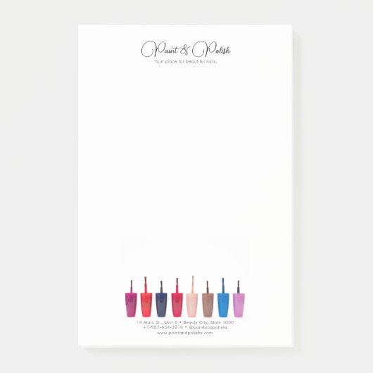 爪、 ネイルポーランドカラーセットネイルサロン ポストイット (正面)