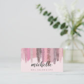 爪、 ネイルポーランドグリッターサロンマニキュアソーシャルメディア 名刺 (スタンド正面)