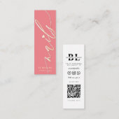 爪、 ネイルポーランドサロンマニキュア専門家 スキニー名刺 (正面/裏面)