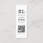 爪、 ネイルポーランドサロンマニキュア専門家 スキニー名刺 (裏面)