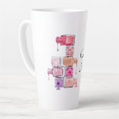 爪、 ネイルポーランドスタッパーソナライズされたク カフェラテマグ (左アングル)