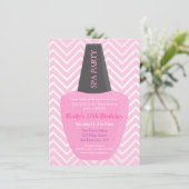 爪、 ネイルポーランドスパガールズバースデーパーティー招待状 招待状 (スタンド正面)