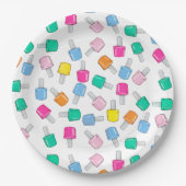 爪、 ネイルポーランドスパパーティーマニキュア美しい誕生日 ペーパープレート (正面)