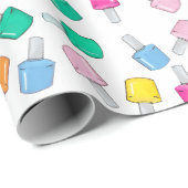 爪、 ネイルポーランドスパパーティーマニキュア美しい誕生日 ラッピングペーパー (ロールコーナー)