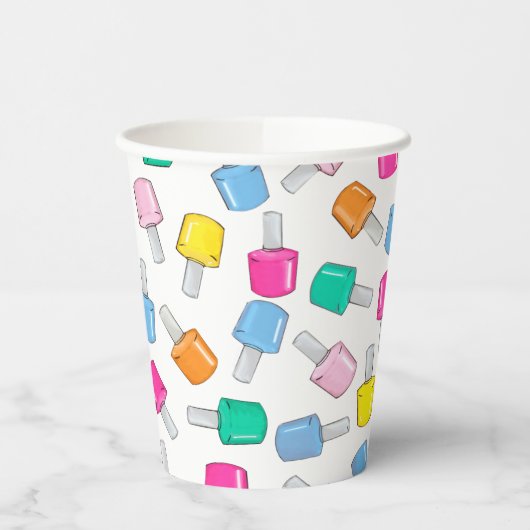 爪、 ネイルポーランドスパパーティーマニキュア美しい誕生日 紙コップ (左)