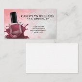 爪、 ネイルポーランドスプラッシュ |マニキュア 名刺 (正面/裏面)