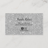 爪、 ネイルポーランドバラ金ゴールドドリップスシルバーグリッターサロン 名刺 (裏面)