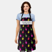 爪、 ネイルポーランドパターカスタムンサロンスパ名 エプロン (着用した状態)