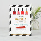 爪、 ネイルポーランドパーティー誕生日の招待 招待状 (スタンド正面)