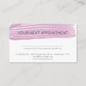 爪、 ネイルポーランドブラシネイルサロンマニキュアアポイントメント 予約カード (裏面)