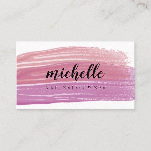 爪、 ネイルポーランドブラシネイルサロンマニキュアアポイントメント 予約カード (正面)