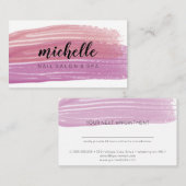 爪、 ネイルポーランドブラシネイルサロンマニキュアアポイントメント 予約カード (正面/裏面)