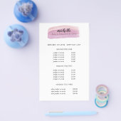 爪、 ネイルポーランドブラシネイルサロン価格とサービス チラシ (シングル)