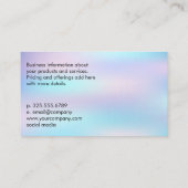 爪、 ネイルポーランドブラシ |パステルグラデーション背景 名刺 (裏面)