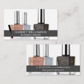 爪、 ネイルポーランドブラシ | 爪、 ネイルポリスボトル 名刺 (正面/裏面)