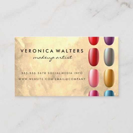 爪、 ネイルポーランドボトルこぼれ | マニクカラフルレ ロイヤリティカード (正面)