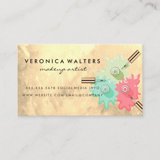 爪、 ネイルポーランドボトルこぼれ |美しい ロイヤリティカード (正面)