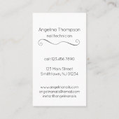 爪、 ネイルポーランドボトルグレイ 名刺 (裏面)