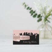 爪、 ネイルポーランドボトルバラ金ゴールドドリプスマニキュリスト 名刺 (スタンド正面)